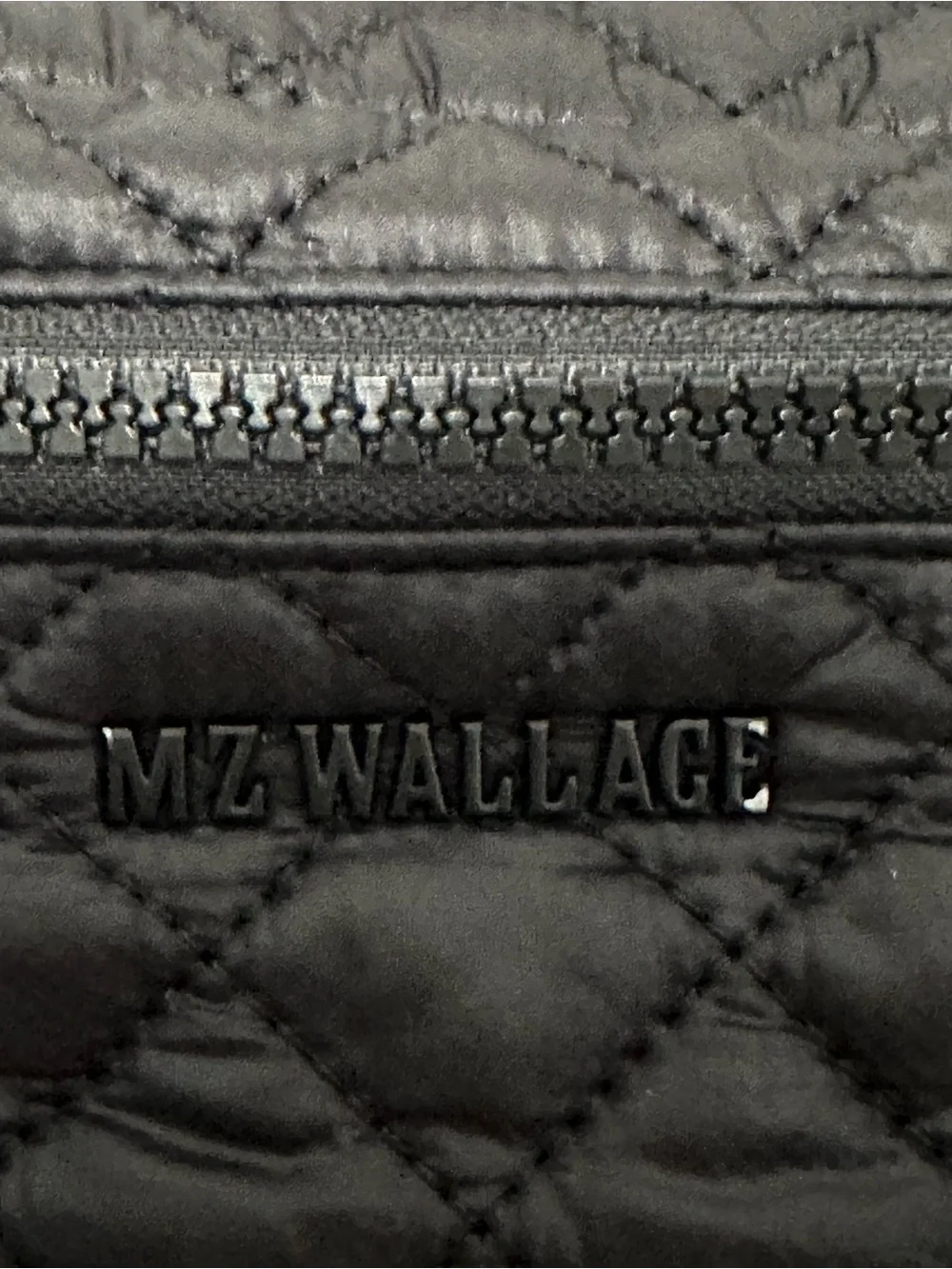 MZ Wallace Quilted Nylon Vanity Case in Black EUC w/Top Handle